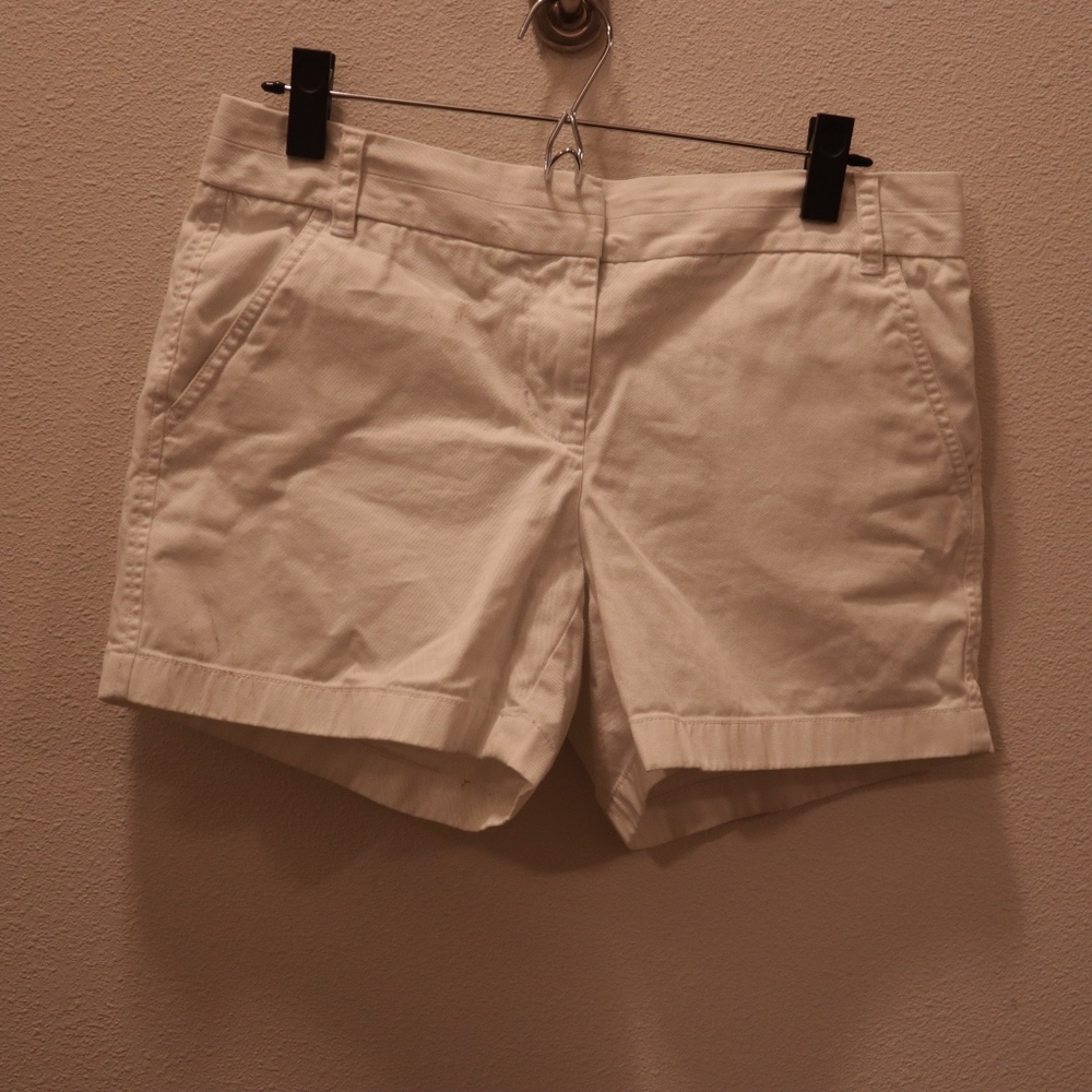 J.Crew White Chino Shorts 5"